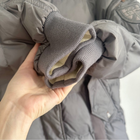 TEENIE WEENIE LONG PUFFER DOWN COAT PARKA HOODED REAL FUR LIGHT GRAY INSULATED M - Picture 13 of 16